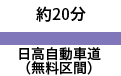 日高自動車道沼の橋（無料区間） 約10分